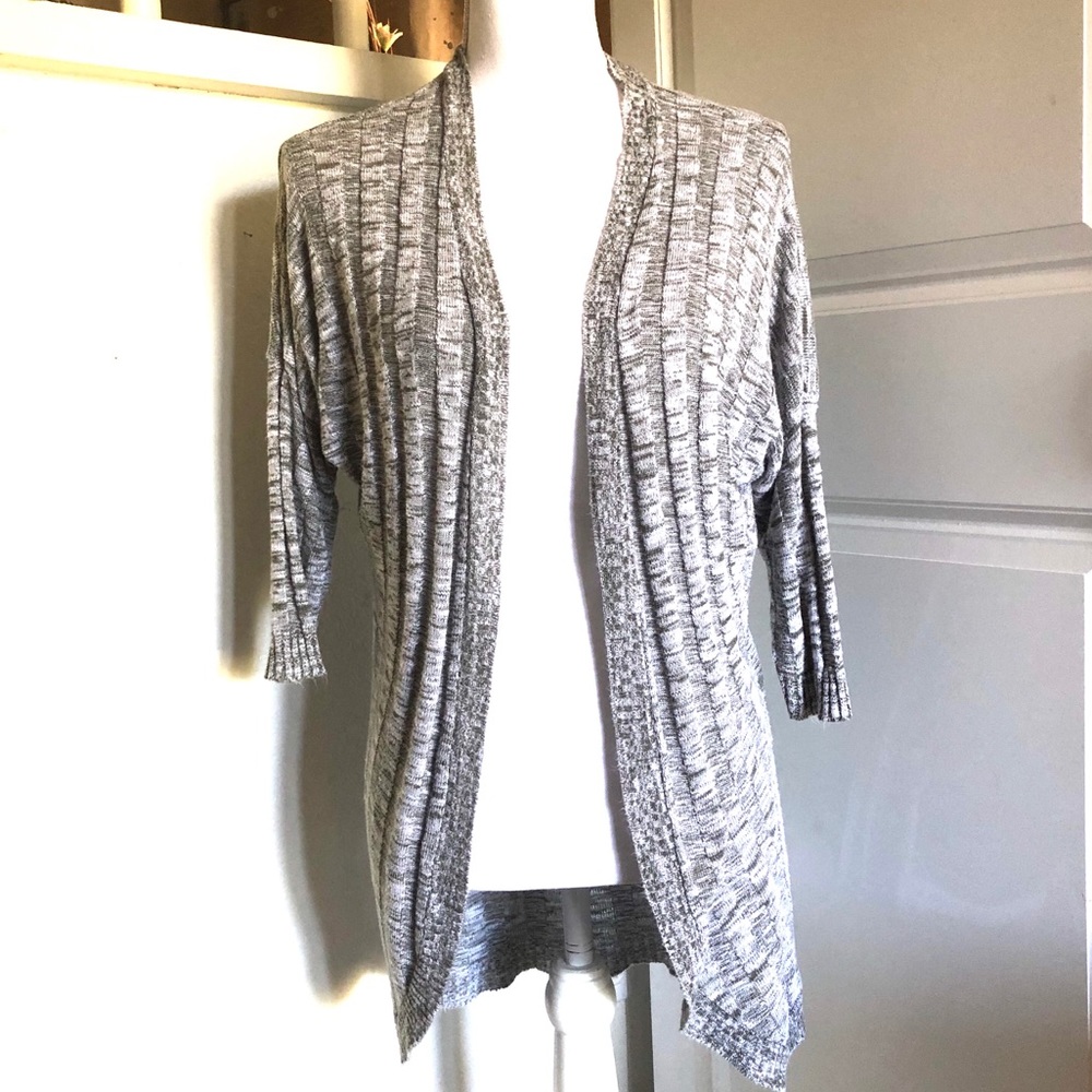 Casual Wear Open Front Ribbed Cardigan